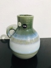 BNIB Next Blue And Natural Reactive Ceramic Flower Vase Home Decor Floral...