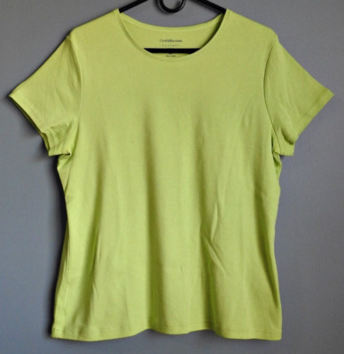 Croft & Barrow Short-Sleeve Classic Shirt Lime Green, Extra Large