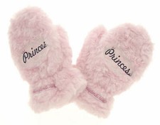 Disney Princess Pink Fuzzy Furry Mittens Young Girls One Size 7 NWT