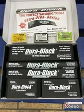 Dura Block AF44A 6 Piece Sanding Block Set. Kit Car Auto Body Work Sander Black