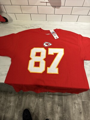 New Travis Kelce KC Chiefs Mens NFL Jersey T-shirt XL NWT Super Bowl