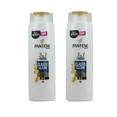 2x Pantene PRO-V 3-in-1 Classic Clean 250 ml (Shampoo + Conditioner + Behandlung)