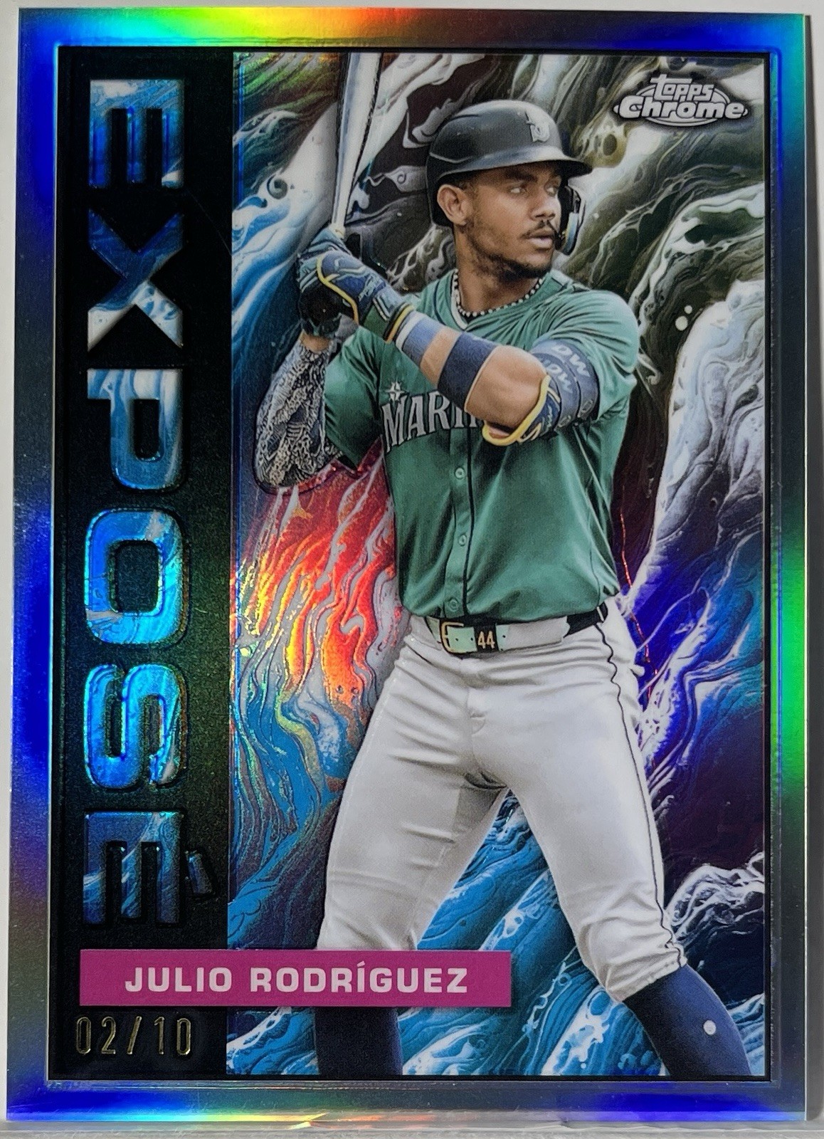 2025 Topps Chrome JULIO RODRIGUEZ TCE-18 Expose #/10 SSP Mariners