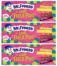 3x Mr Freeze Sour Freeze Pops 20x45ml – Fruity Icy Treats | 60 Ice Pops