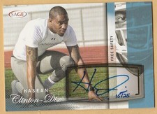 2014 SAGE HA HA CLINTON DIX CERTIFIED AUTO AUTOGRAPH CARD #A11 S/N 15/25
