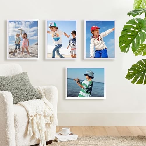 Picture Frame Set of 10, Bulk Collage Frames for Photos 8x10 with 9x11 White - Picture 4 of 7