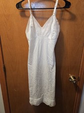 Vintage Size 34 Dress Slip Elegant Tule Lace Trim On Bust