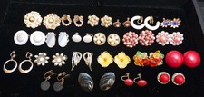Mix Lot of Vintage Clip On Screw On Earrings Some Signed 22 Pairs