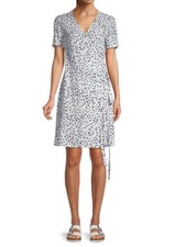 Diane Von Furstenberg Saville Wrap Dress in Floret Ivory Size Large