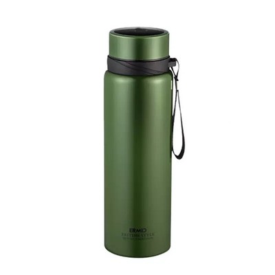 Edelstahl Flachmann Wärm-/Kaltwasserflasche doppelwandig Thermosflaschen 0,6 - 2L