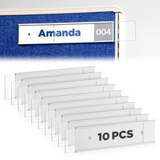 10 Pcs Wall Nameplate Holder with Clear Insert Aluminum Door Name Plate Holde...
