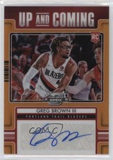 2021 Contenders Optic Up and Coming Orange Prizm 7/25 Greg Brown III Auto 03ox