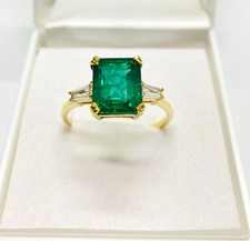 Natural Emerald Ring 925 Sterling Silver Ring Handmade Ring Wedding Ring