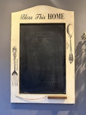 Shabby Chic Wooden Chalk Board Bless This Home Wall Hanging Home Decor Sign