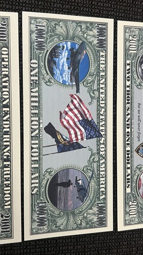 NY 9/11 WTC MEMORIAL DOLLAR BILLS GEORGE BUSH FDNY NYPD Military Lot of 5 New - Picture 11 of 12