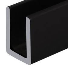 Oil Rubbed Bronze 3/8" Fixed Panel Shower Door Deep U-Channel - 36" Length