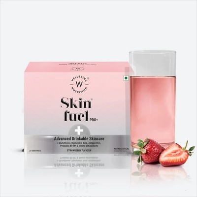 Wellbeing Nutrition Glutathion Skin Fuel Pro+ Erdbeergeschmack 28 Beutel