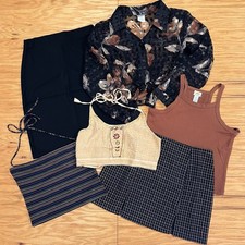 Women's Y2k 90s Vintage Clothing 6 Pc Bundle Lot - Size L