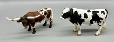Schleich Texas Longhorn Bull 2002 And Holstein Bull 2007