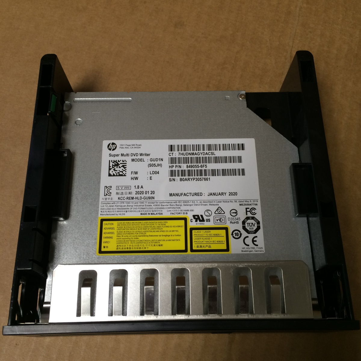 HP Z4 G4 Slim Line DVD RW Drive 849055-6F5/6F6/6F7 Tray/Caddy