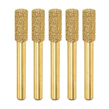 5Pcs Diamond Mounted Point 8mm Brazed Grinder Cylindrical Head Grinding Bit