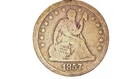 1857 seated liberty quarter