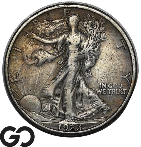 1923-S Walking Liberty Half Dollar, XF+ Rare Low Mintage Key Date, Bids: 1200
