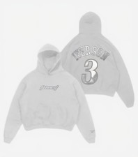 Post Malone x Reebok White Iverson Limited Edition Anniversary Hoodie 2XL 