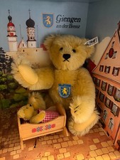 Steiff Giengen Jointed Teddy Bear Set Mohair Bear Baby Bear Crib Box Limited Ed