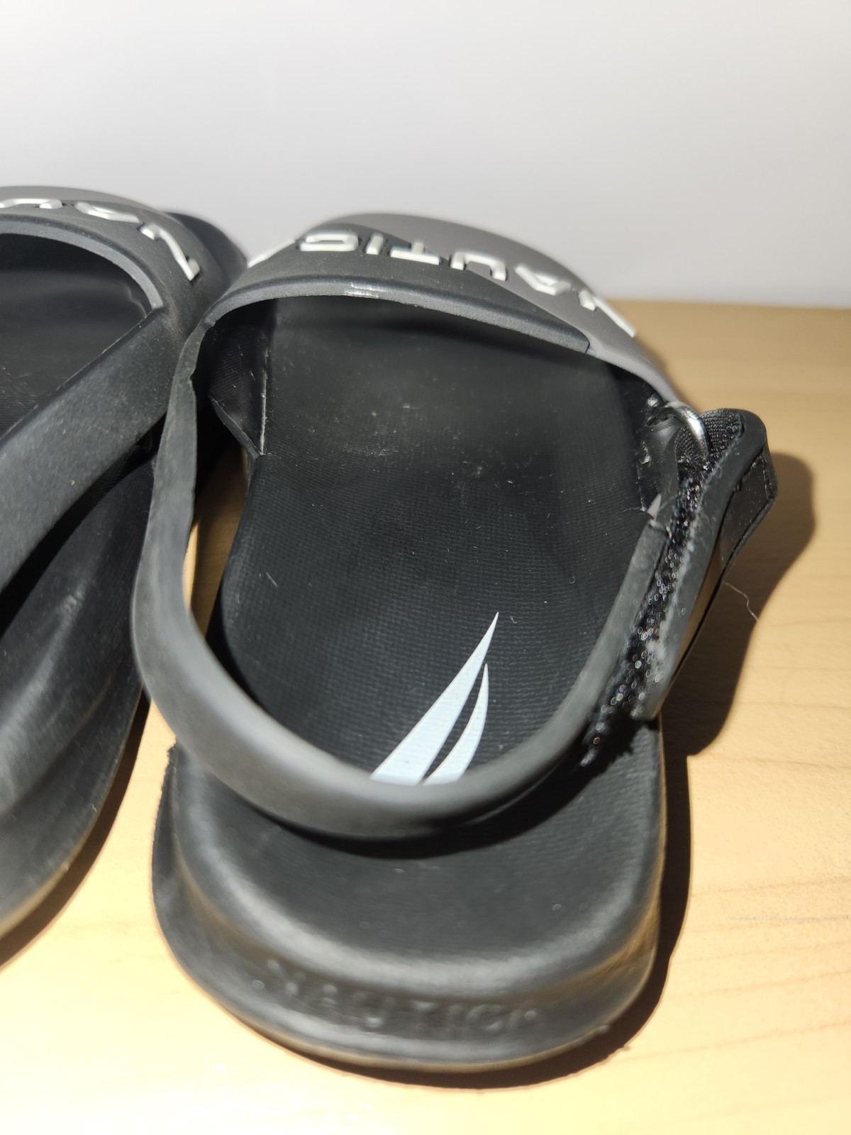 Nautica Black/White/Gray Toddler Boy Sandals/Slides Size 8~RARE HARD TO FIND image 9