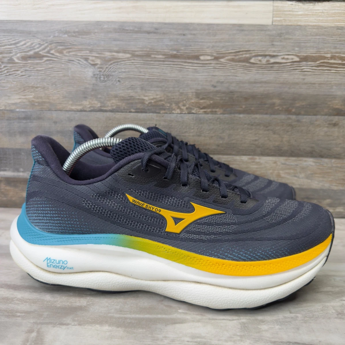 Mizuno Wave Sky 09 Mens Size 9.5 Running Shoes Enerzy nxt Gray Yellow Mizuno Men main image 4