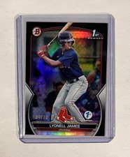2023 Bowman Lyonell James 1st Black 4/10 SSP Red Sox