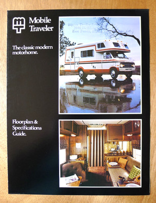 Vintage MOBILE TRAVELER Motorhome Sales BROCHURE Model Specs Floorplans 1978