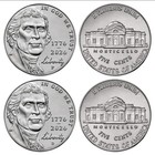 America 250 JEFFERSON NICKEL 1776-2026 Uncirculated Rolls Set * BOTH P & D Mint — photo 2