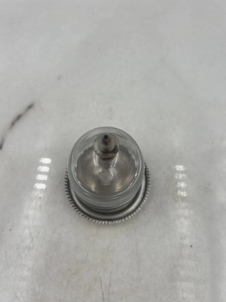 Mini Plato Pedestal Plateado Vidrio Cloche Cúpula Salero Mantequilla Guardián Foto 4 de 4