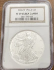 2006-W American Silver Eagle $1 ~ NGC PF 69 Ultra Cameo ~ Brown Label ￼￼