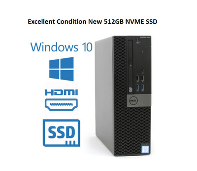 Dell OptiPlex 7040 SFF DT i5 Up to 3.6GHz 16GB , 512gb Nvme SSD Win 10 pro