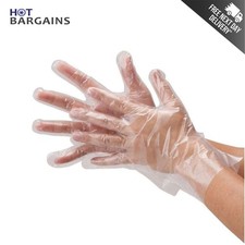 Disposable Clear PE Plastic Gloves Ideal for Catering Food and Hairdressing