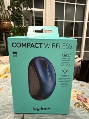 2015 Logitech Compact Wireless Mouse Blue 910-007592 New Never Opened