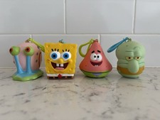 "Juego de cuatro llaveros de espuma Nickelodeon Bob Esponja de 2 y 1/2"" de alto"