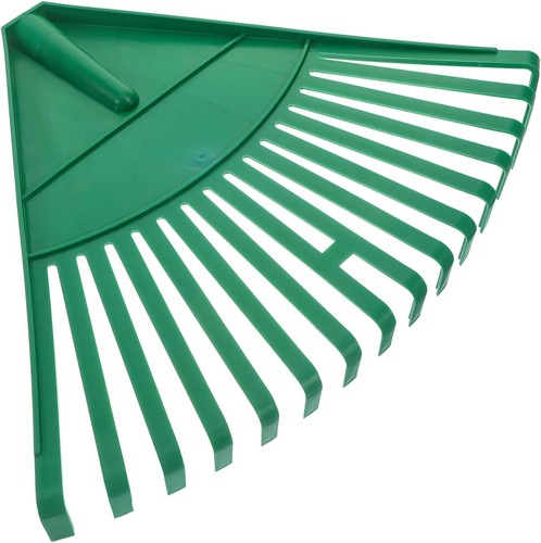 Rake for Leaves with 16 Teeth Plastic Rakes Gardening Shrub Head Green ...