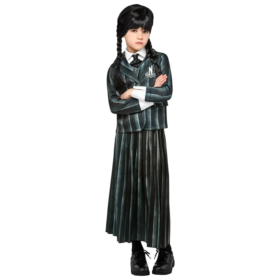 Disfraz Uniforme Wednesday Addams Gótico Negro Nevermore Academy Niñas M 7-8 Foto 3 de 4