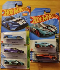 Hot Wheels McLaren P-1, 720s, Elva, F1 GTR, Prototype 12- 5 Car Lot