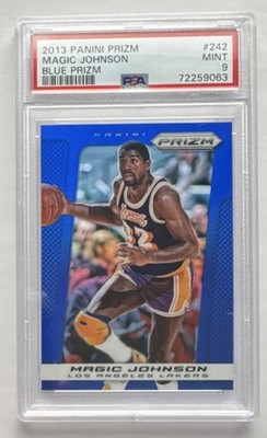 2013-13 Panini Prizm Magic Johnson #242 Blue Prizm Lakers PSA 9 NBA 