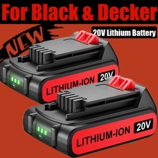 2Pack 4.0AH 20V Lithium Battery for BLACK DECKER 20Volt LBXR20 LBX20 LB20 w/LED