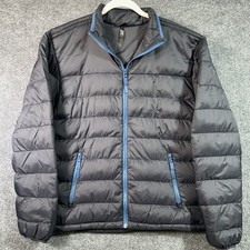 Fabletics The Packable Nylon Puffer Jacket Men's Medium Black Lightweight