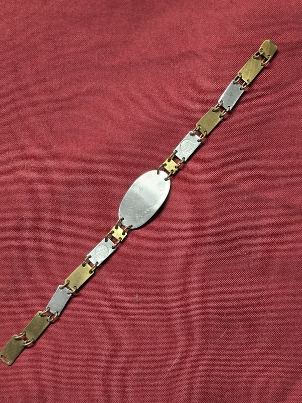 1OO% ORIGINAL WW2 GERMAN ELITE OFFICER'S MEDICAL ID BRACLETT