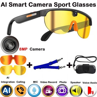 Smart Glasses with AI and Camera Hands-free recording and translate
