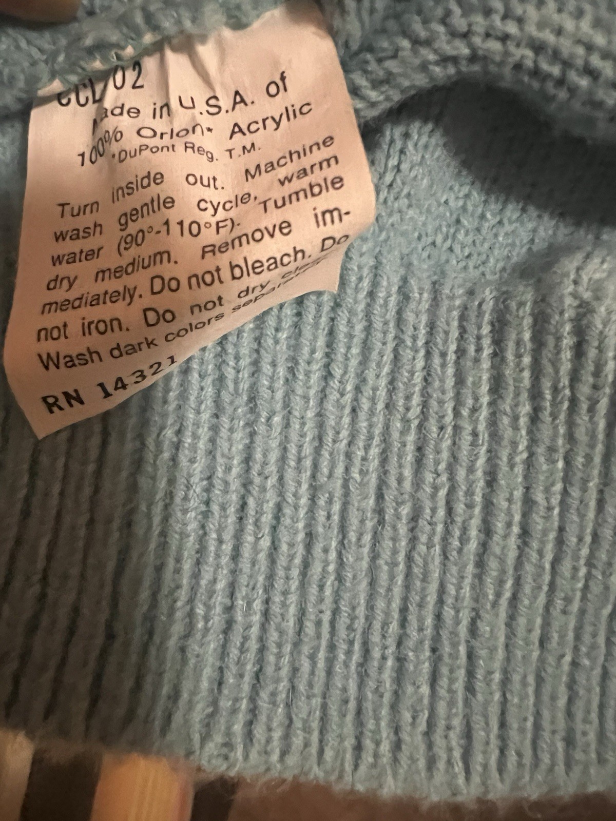 VTG Christian Dior Orlon Acrylic Pullover Woman’s Sweater RN 14321 Blue Sz M thumbnail 6
