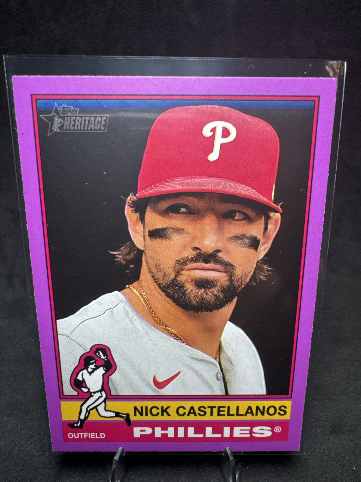 2025 Topps Heritage - Nick Castellanos #315 Light Purple Border